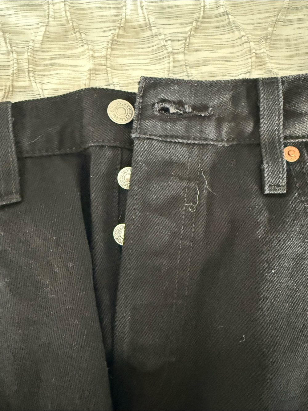 Levi's Black 501 Button-Fly Jeans - Picture 6 of 6